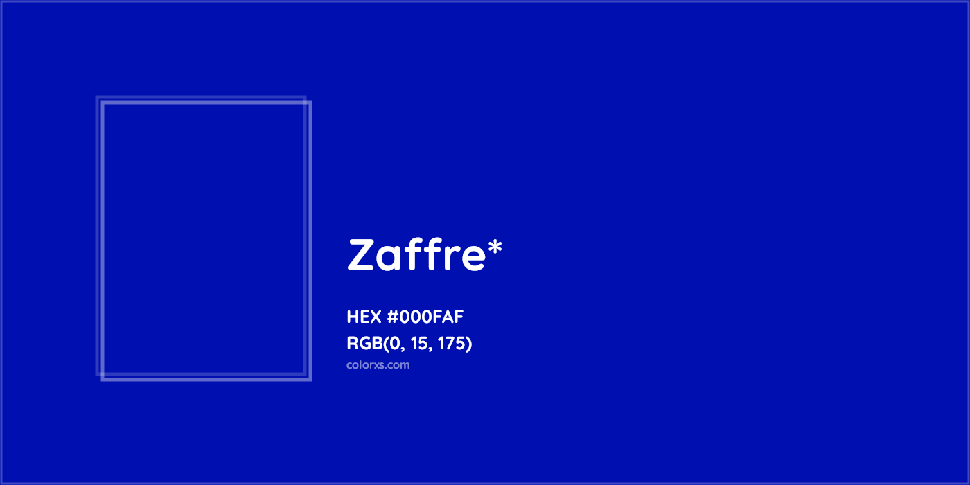 HEX #000FAF Color Name, Color Code, Palettes, Similar Paints, Images