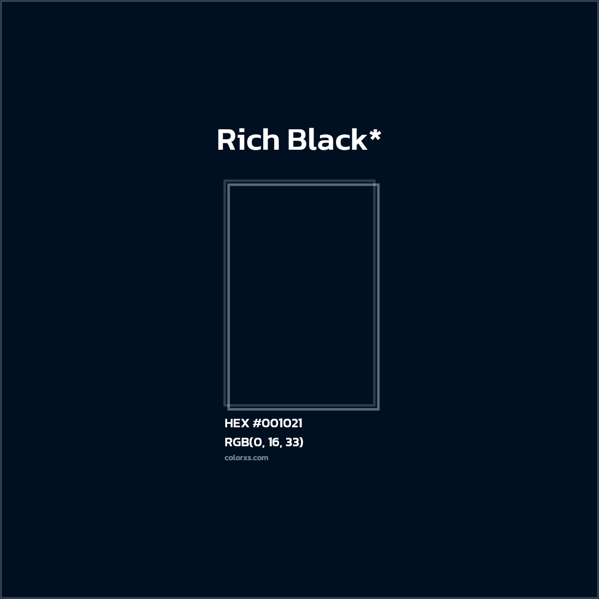 HEX #001021 Color Name, Color Code, Palettes, Similar Paints, Images