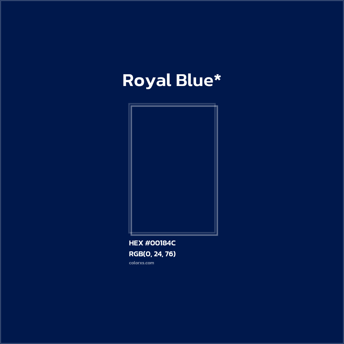 HEX #00184C Color Name, Color Code, Palettes, Similar Paints, Images