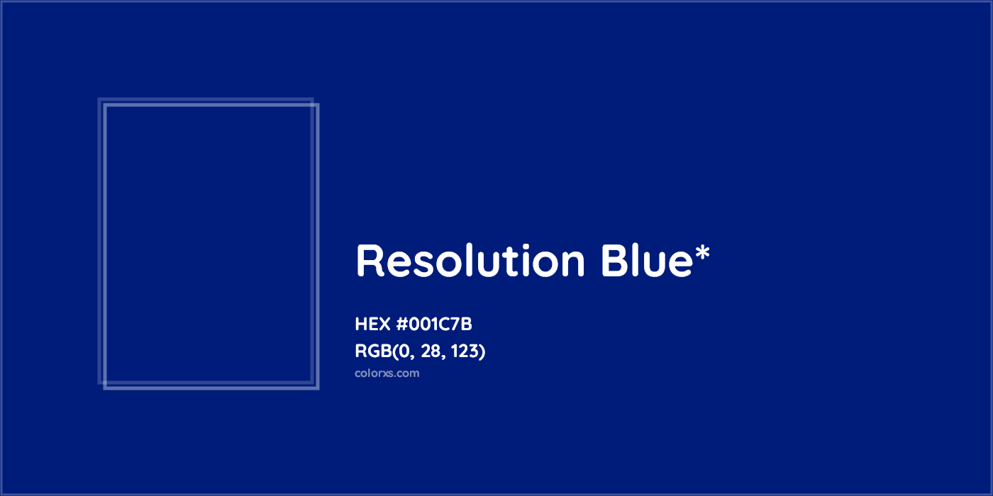 HEX #001C7B Color Name, Color Code, Palettes, Similar Paints, Images