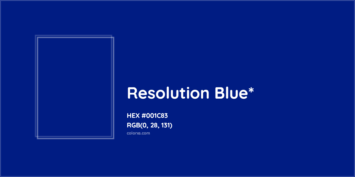 HEX #001C83 Color Name, Color Code, Palettes, Similar Paints, Images