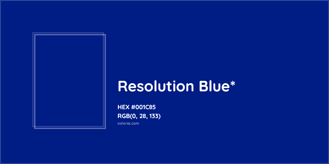 HEX #001C85 Color Name, Color Code, Palettes, Similar Paints, Images