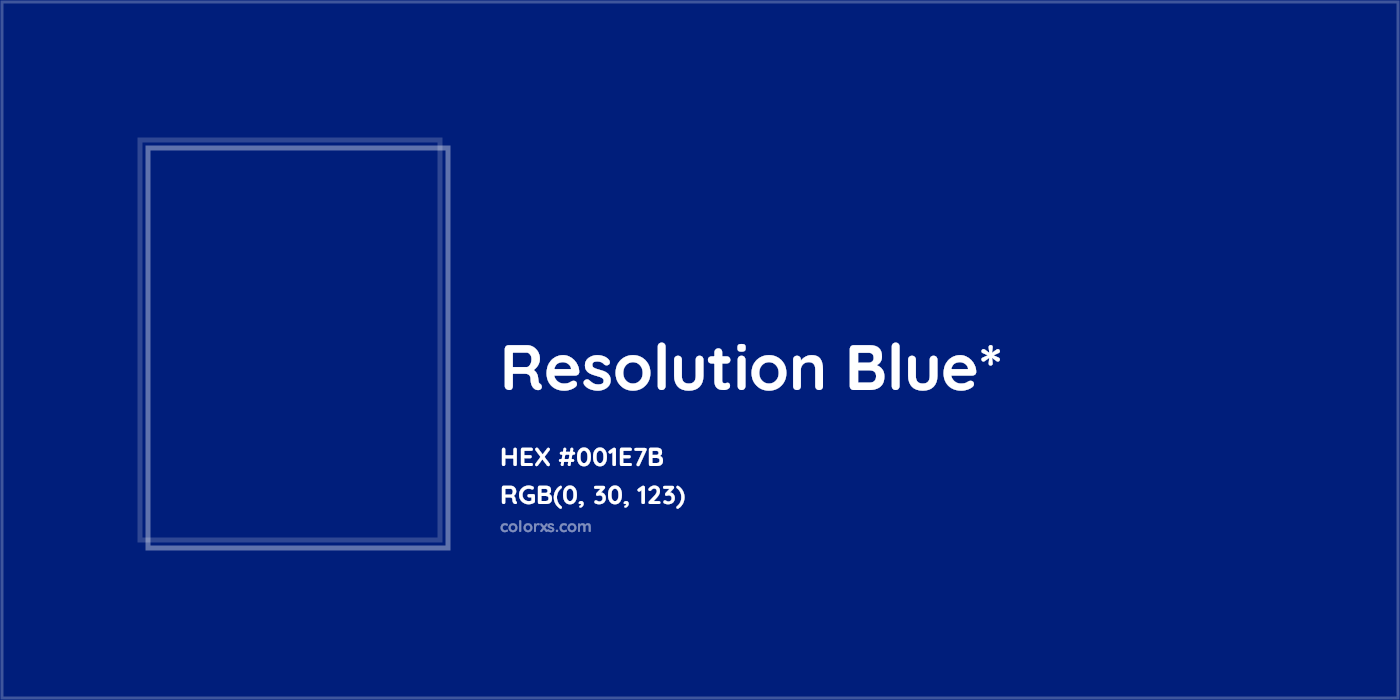 HEX #001E7B Color Name, Color Code, Palettes, Similar Paints, Images