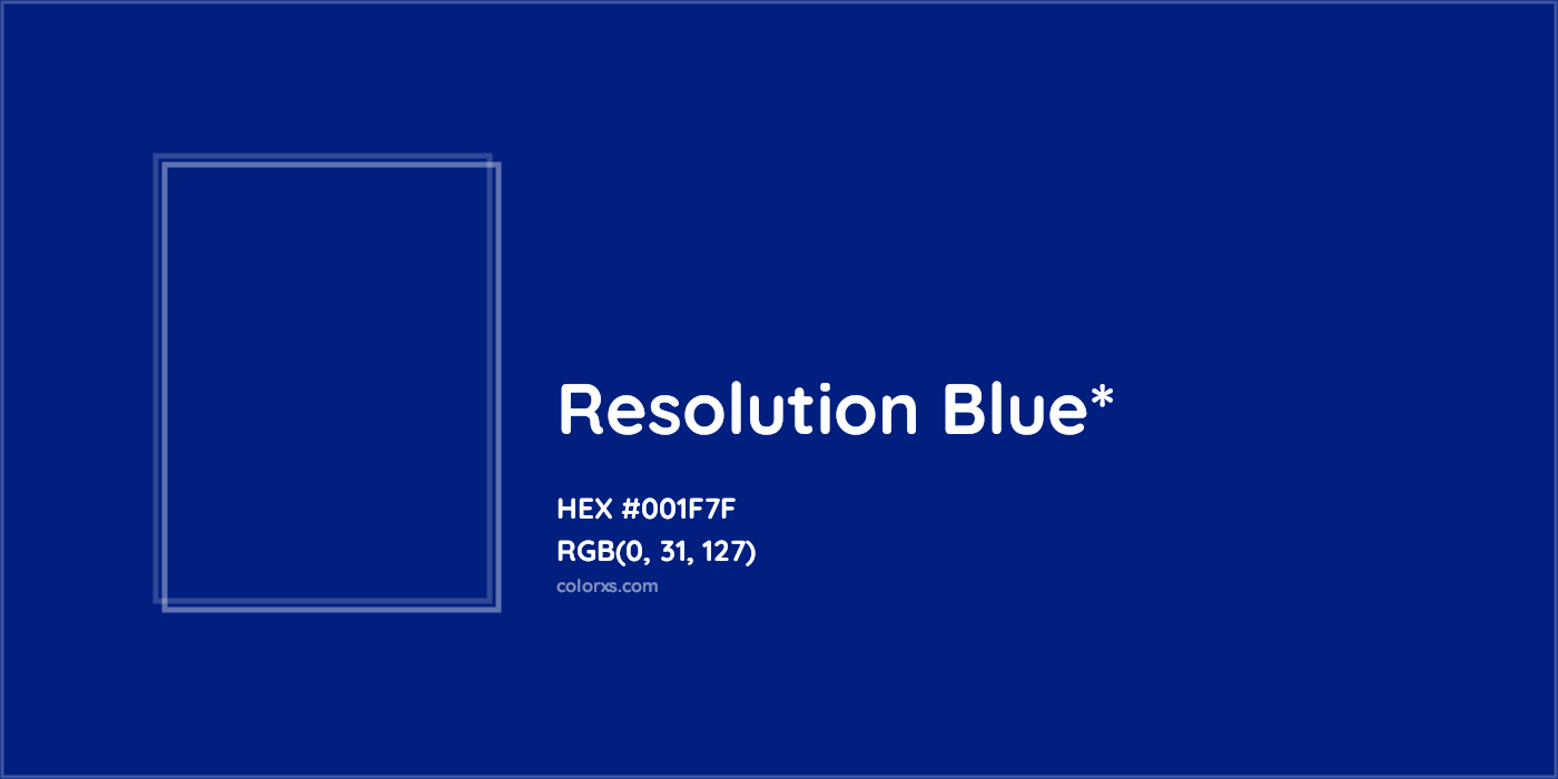 HEX #001F7F Color Name, Color Code, Palettes, Similar Paints, Images