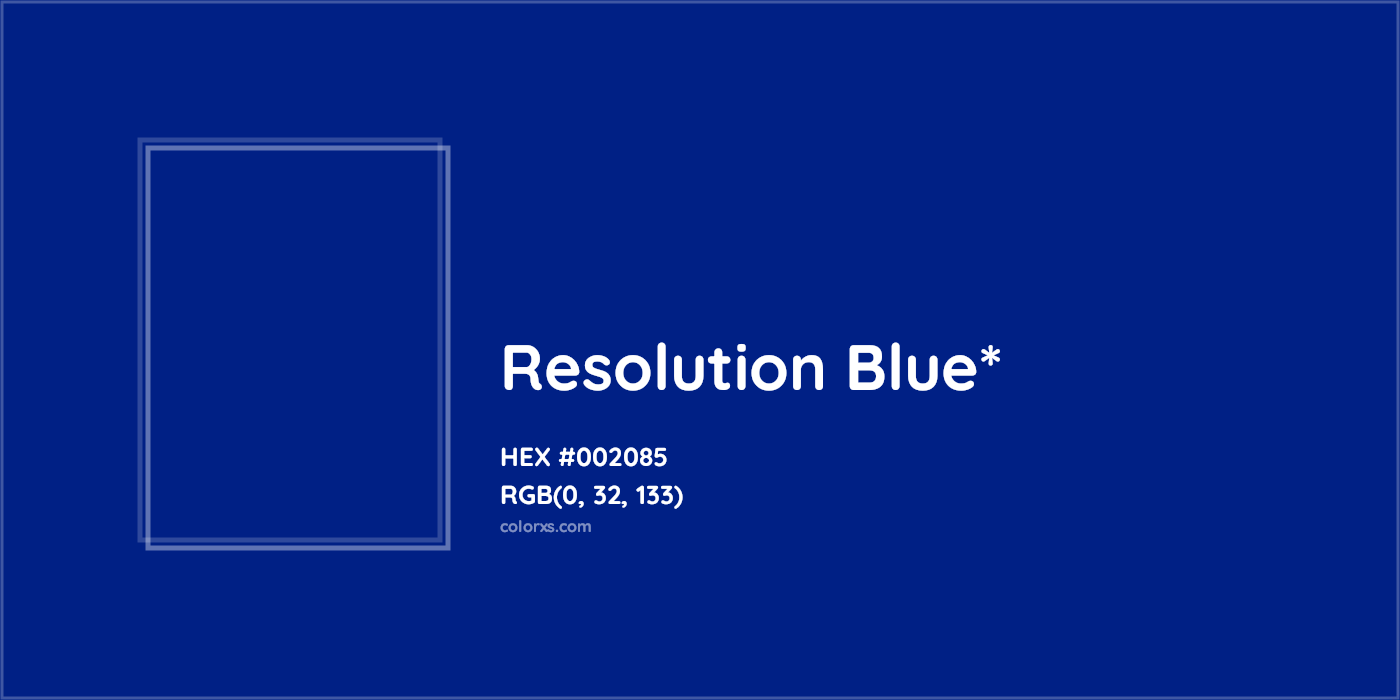 HEX #002085 Color Name, Color Code, Palettes, Similar Paints, Images