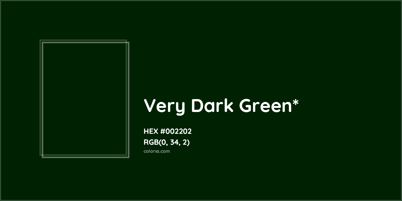 HEX #002202 Color Name, Color Code, Palettes, Similar Paints, Images