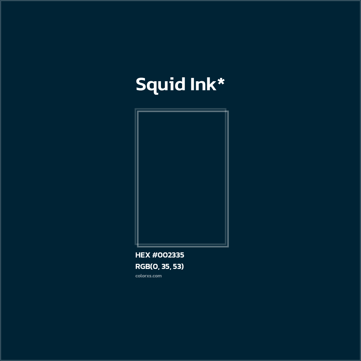 HEX #002335 Color Name, Color Code, Palettes, Similar Paints, Images