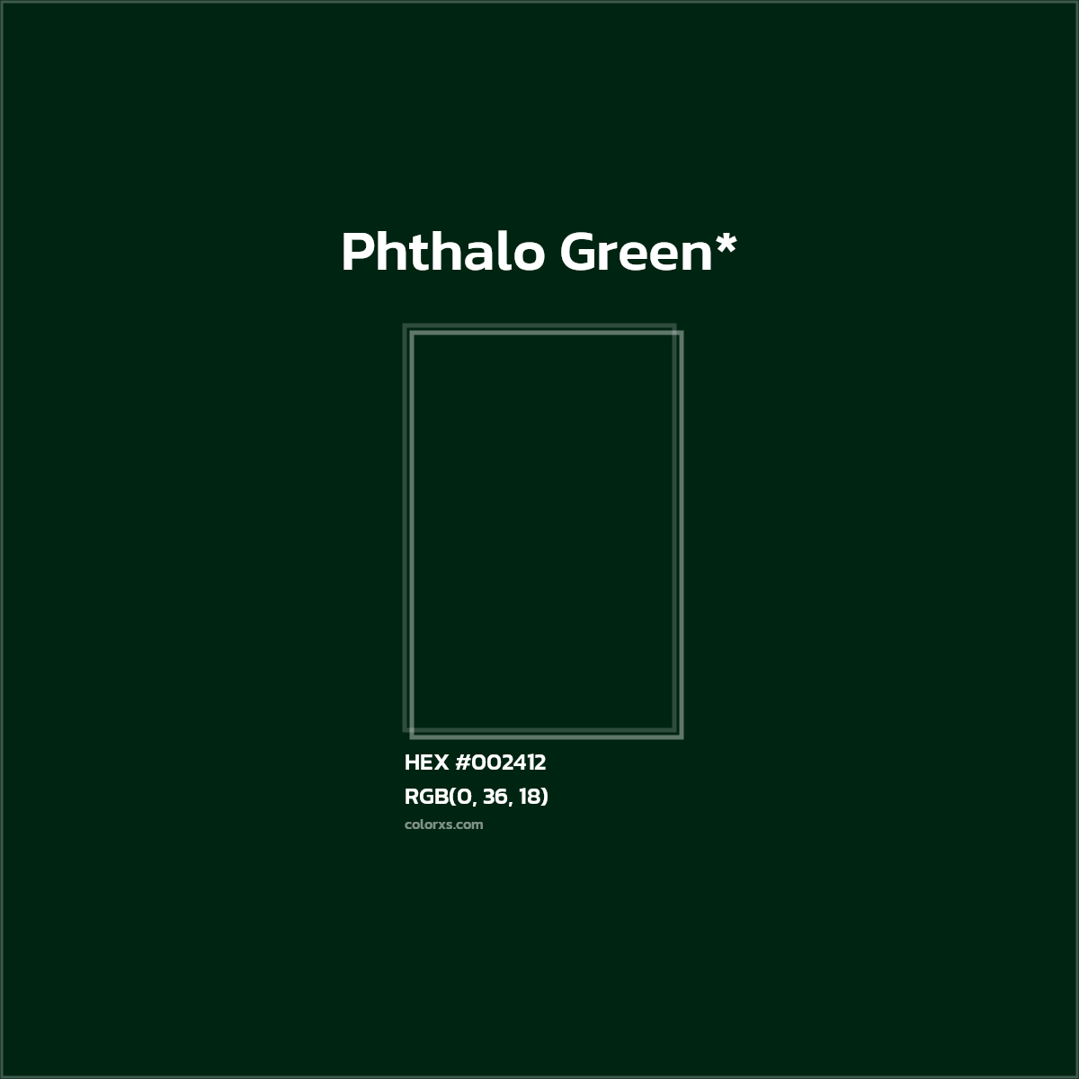 HEX #002412 Color Name, Color Code, Palettes, Similar Paints, Images