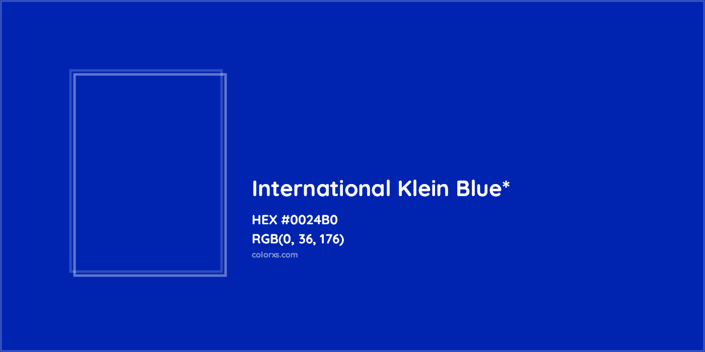 HEX #0024B0 Color Name, Color Code, Palettes, Similar Paints, Images