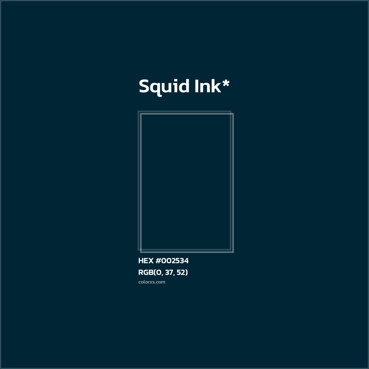 HEX #002534 Color Name, Color Code, Palettes, Similar Paints, Images