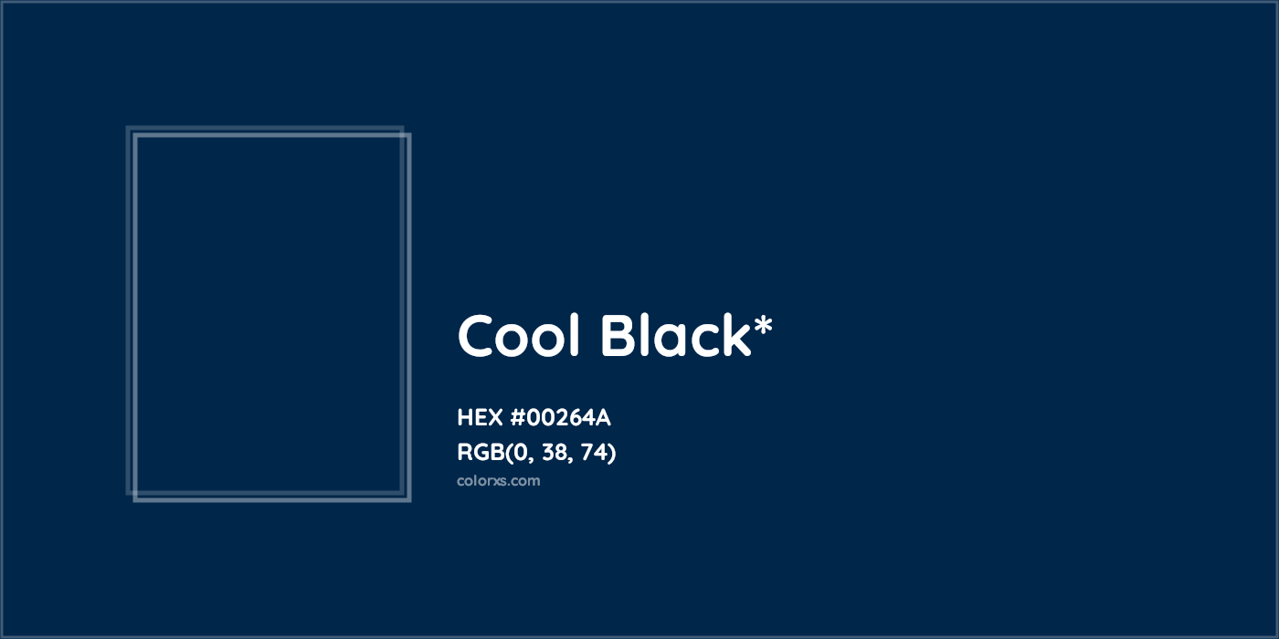 HEX #00264A Color Name, Color Code, Palettes, Similar Paints, Images