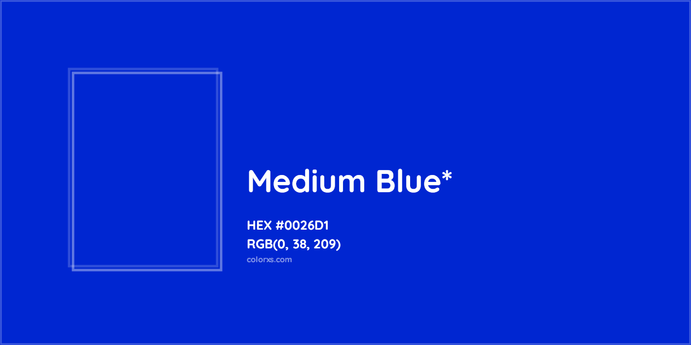 HEX #0026D1 Color Name, Color Code, Palettes, Similar Paints, Images