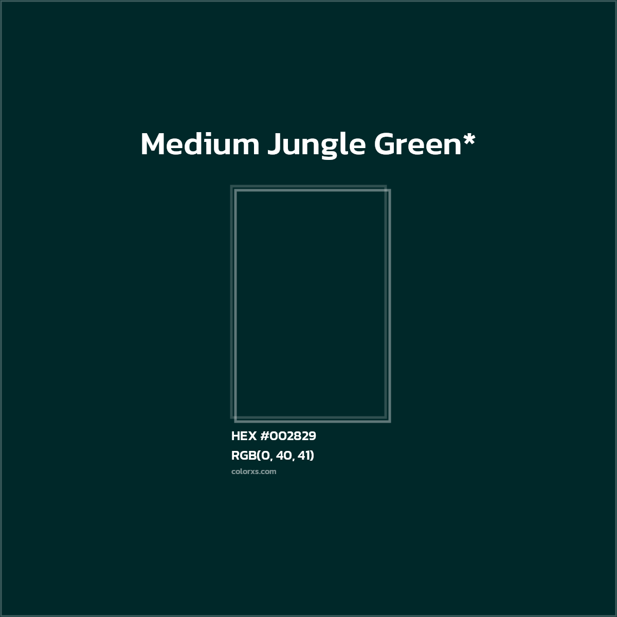 HEX #002829 Color Name, Color Code, Palettes, Similar Paints, Images