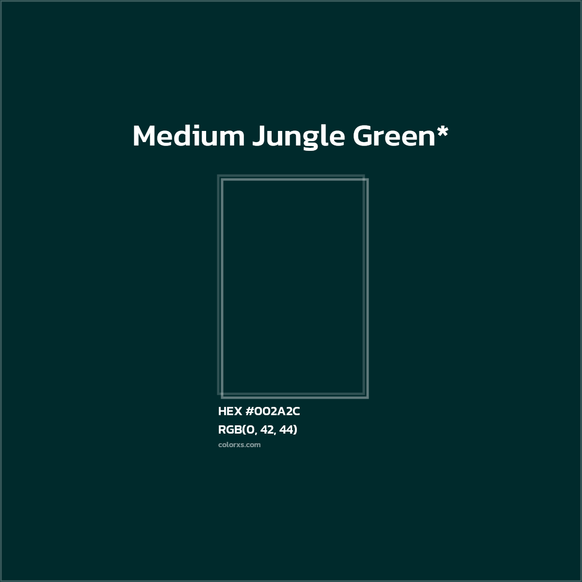 HEX #002A2C Color Name, Color Code, Palettes, Similar Paints, Images