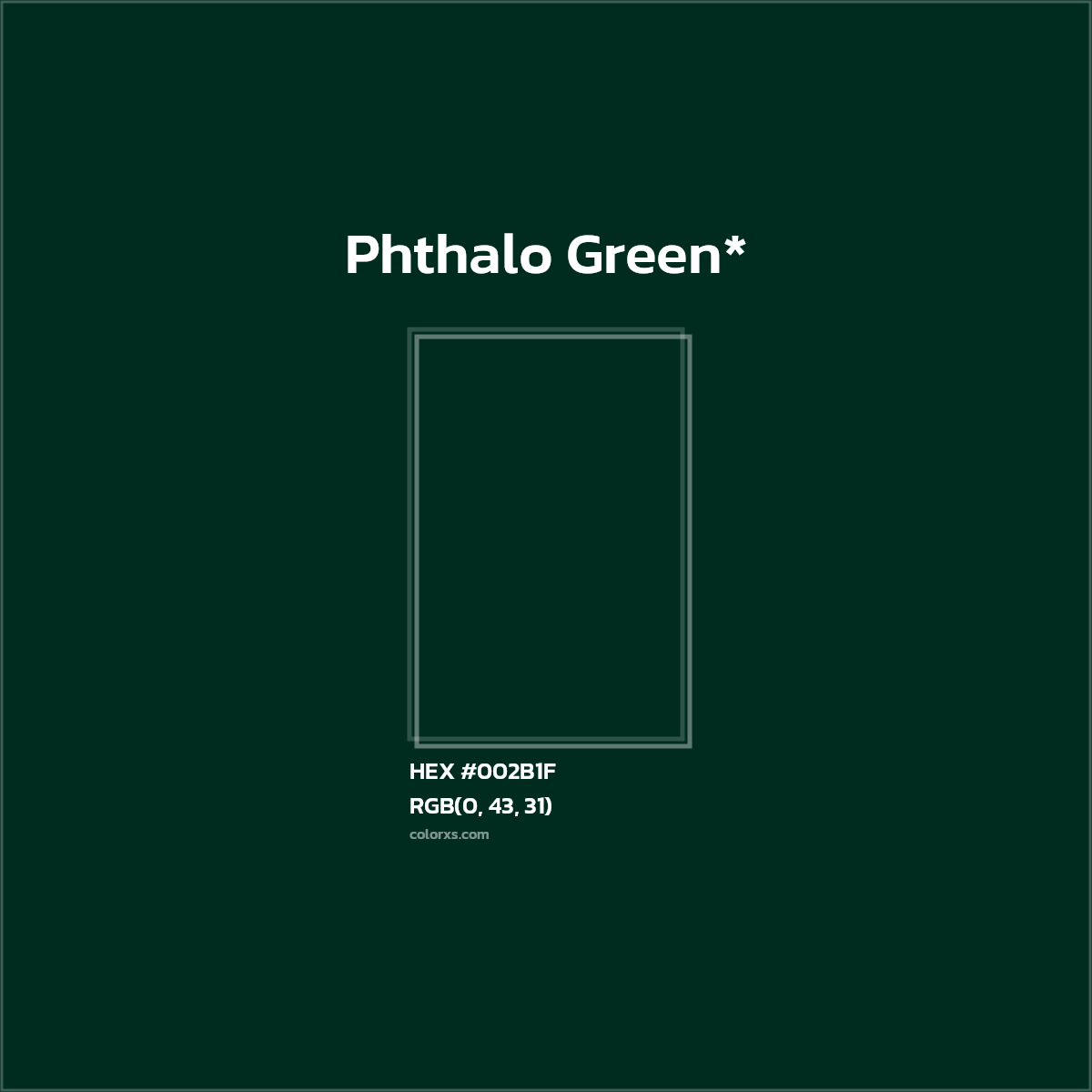 HEX #002B1F Color Name, Color Code, Palettes, Similar Paints, Images