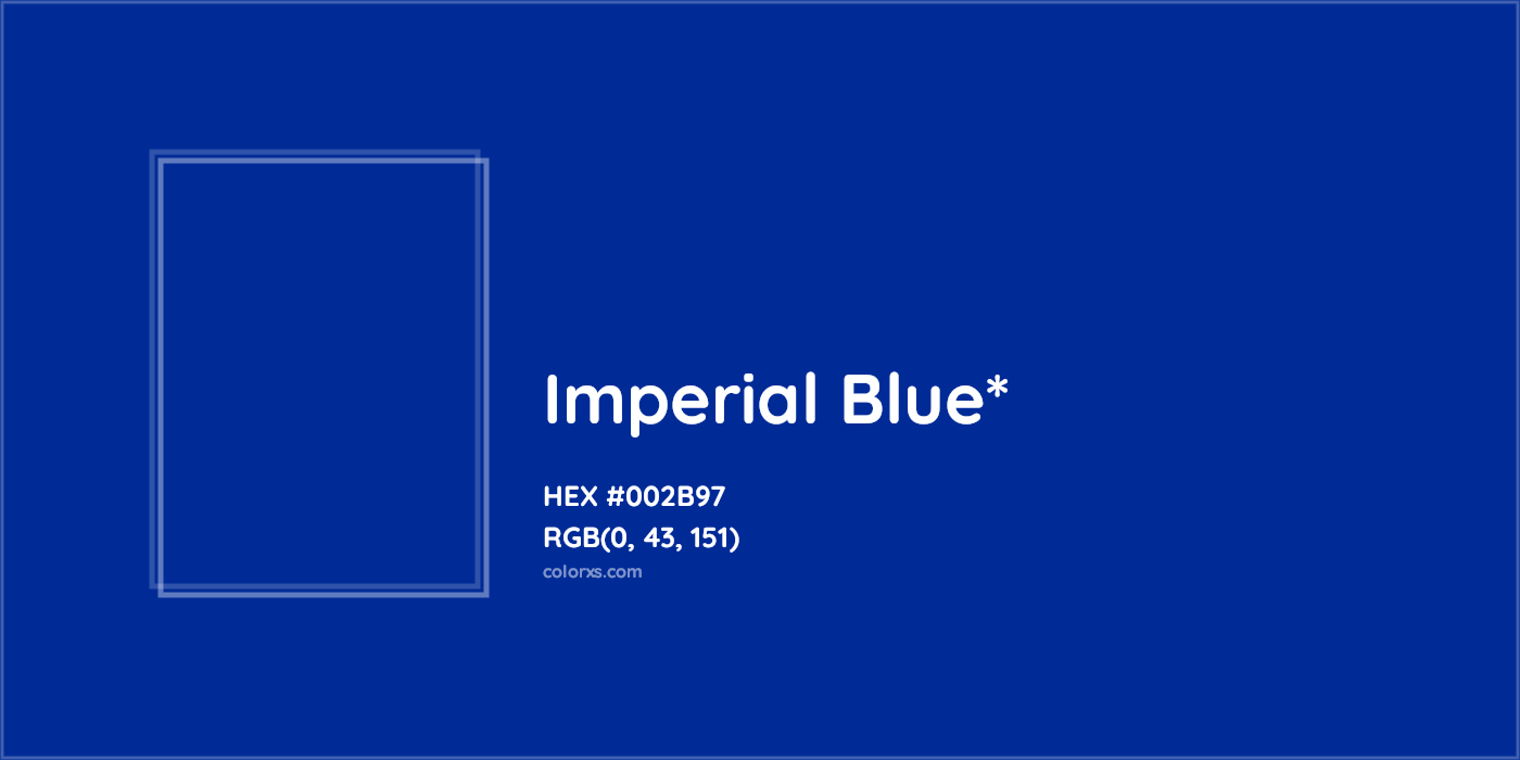 HEX #002B97 Color Name, Color Code, Palettes, Similar Paints, Images