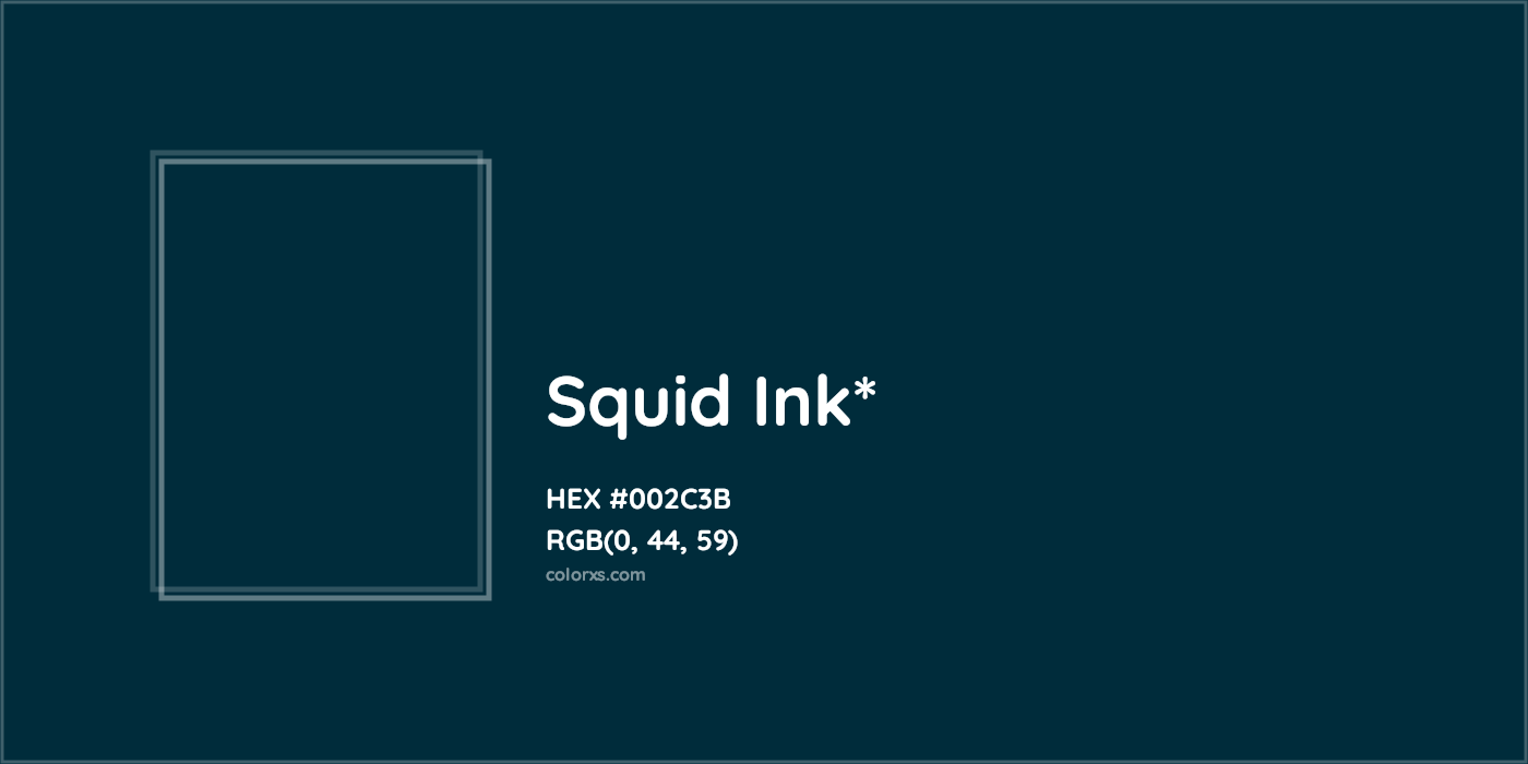 HEX #002C3B Color Name, Color Code, Palettes, Similar Paints, Images