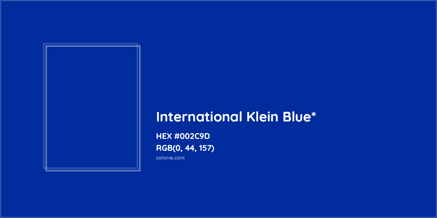 HEX #002C9D Color Name, Color Code, Palettes, Similar Paints, Images