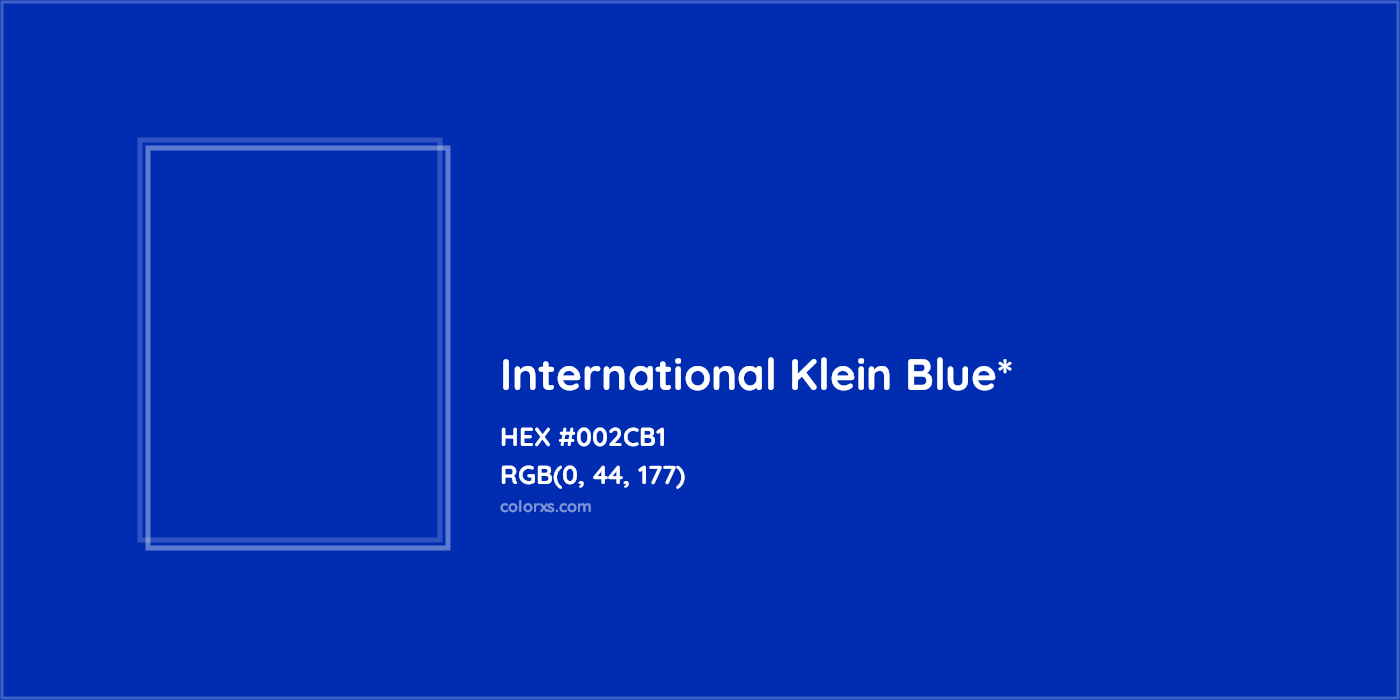 HEX #002CB1 Color Name, Color Code, Palettes, Similar Paints, Images