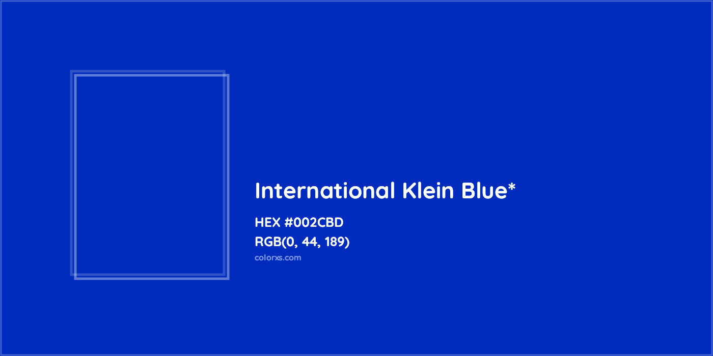 HEX #002CBD Color Name, Color Code, Palettes, Similar Paints, Images