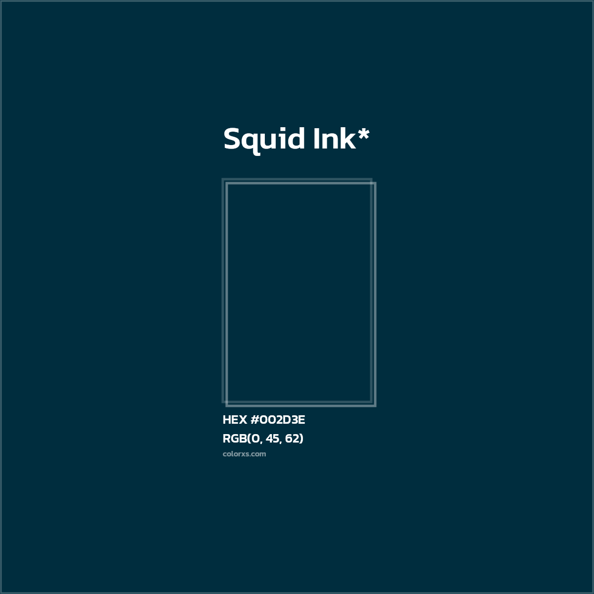 HEX #002D3E Color Name, Color Code, Palettes, Similar Paints, Images