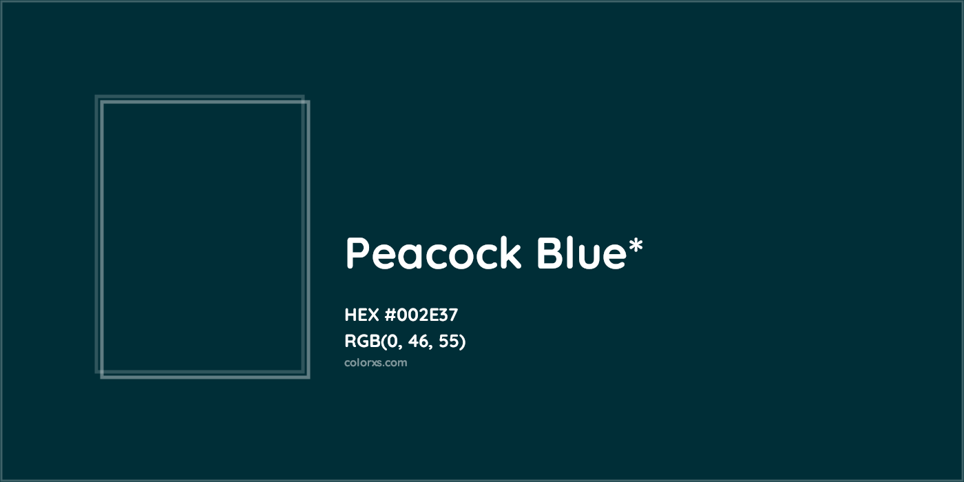 HEX #002E37 Color Name, Color Code, Palettes, Similar Paints, Images