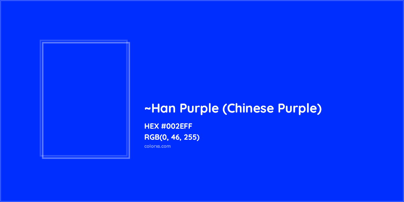 HEX #002EFF Color Name, Color Code, Palettes, Similar Paints, Images
