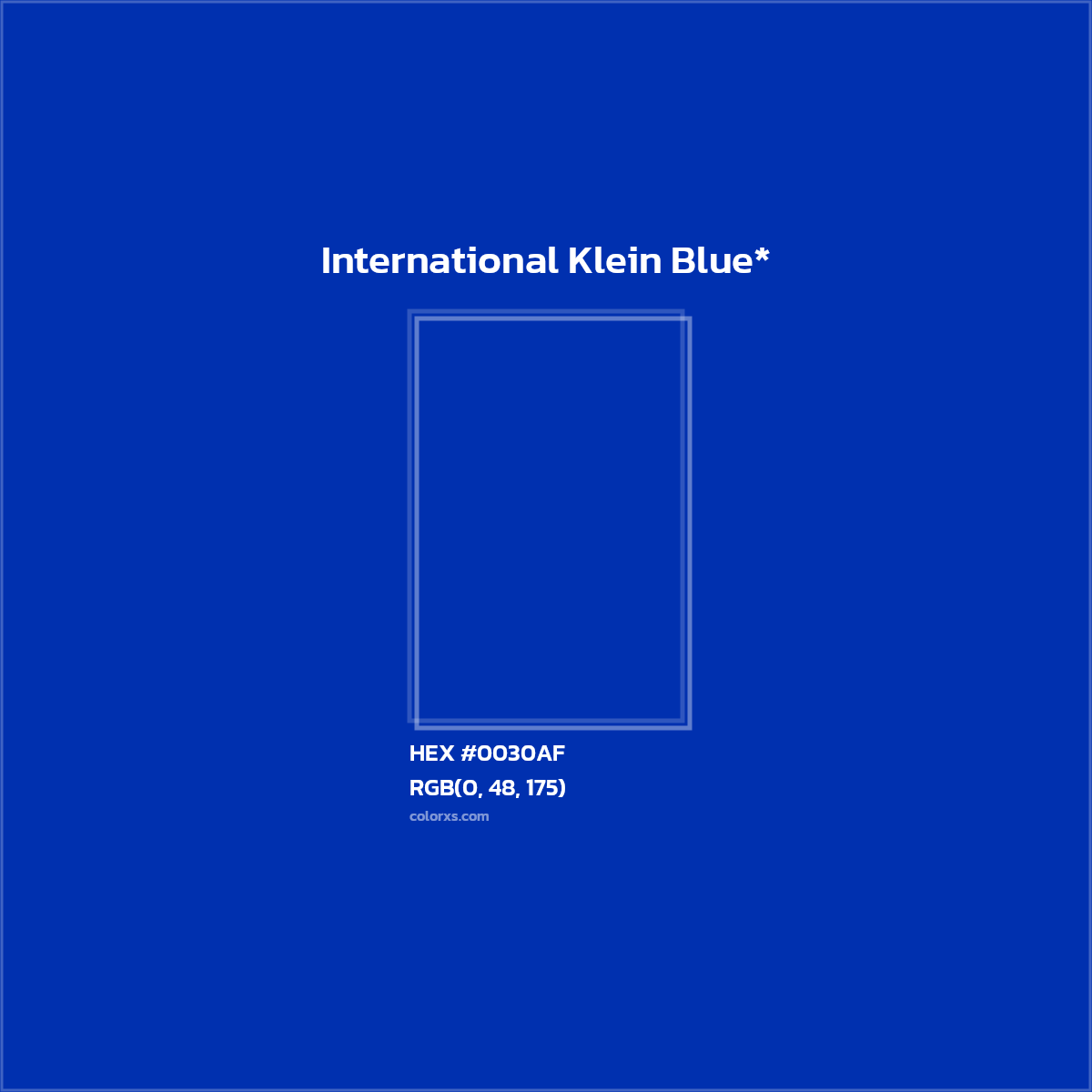 HEX #0030AF Color Name, Color Code, Palettes, Similar Paints, Images