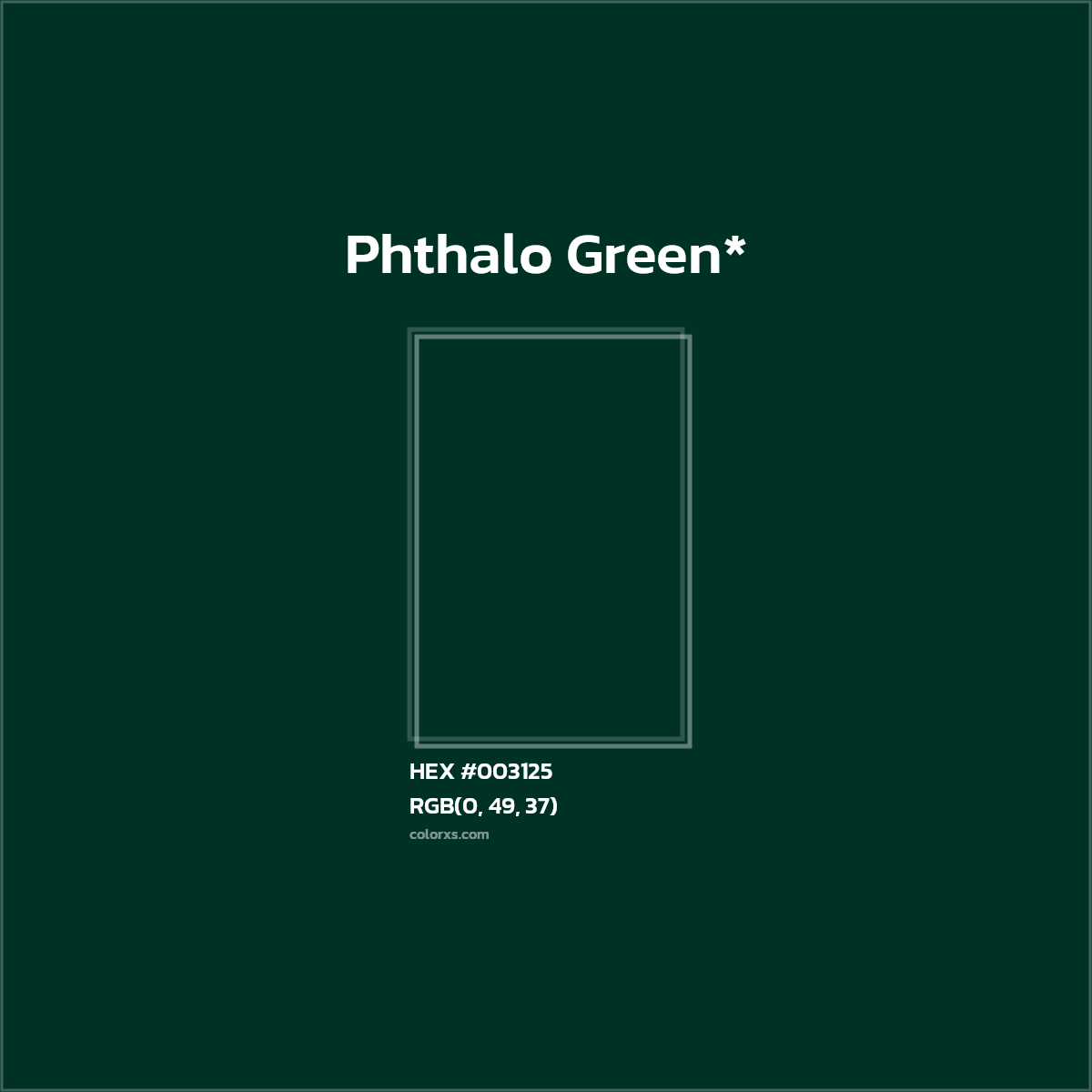 HEX #003125 Color Name, Color Code, Palettes, Similar Paints, Images