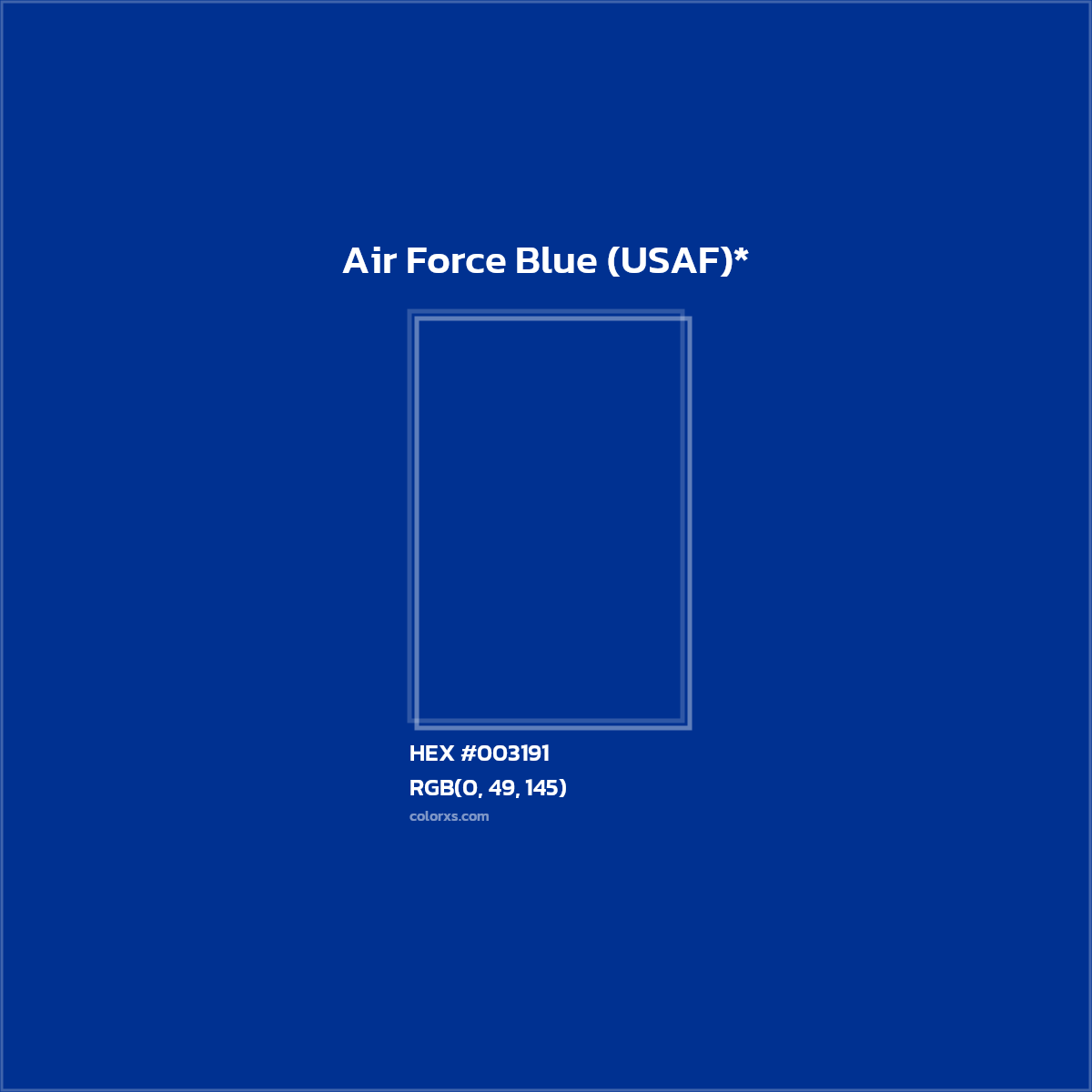 HEX #003191 Color Name, Color Code, Palettes, Similar Paints, Images