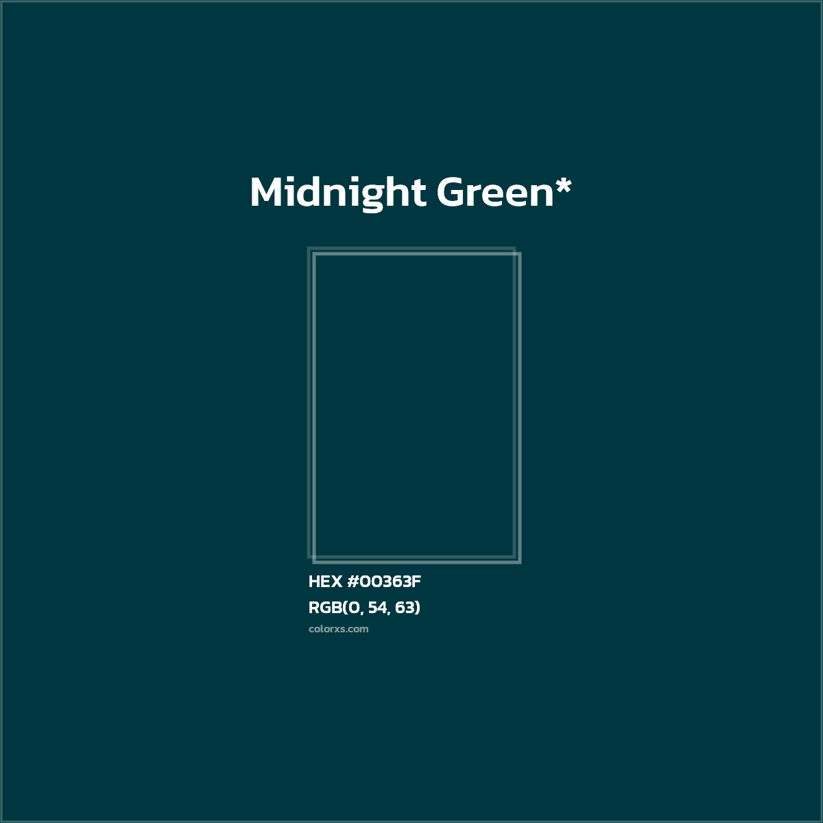 HEX #00363F Color Name, Color Code, Palettes, Similar Paints, Images