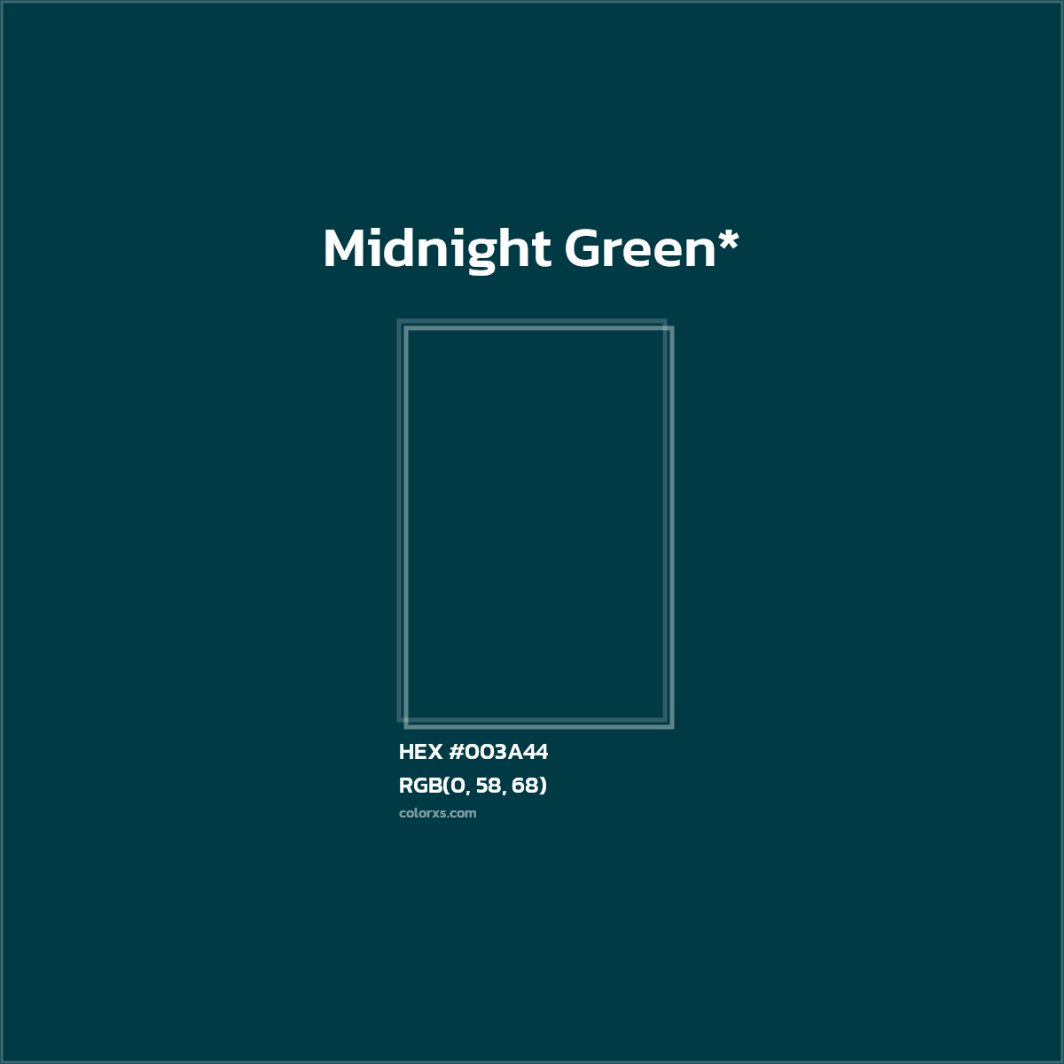 HEX #003A44 Color Name, Color Code, Palettes, Similar Paints, Images