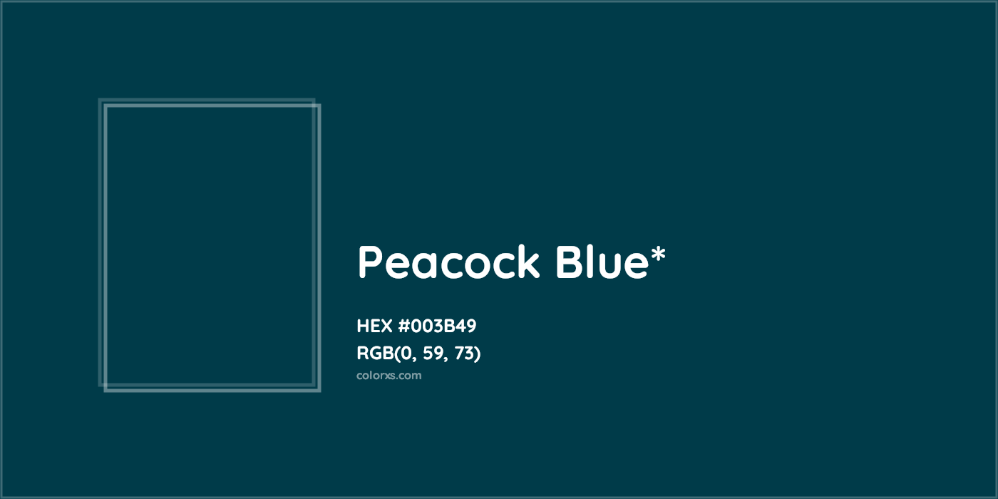 HEX #003B49 Color Name, Color Code, Palettes, Similar Paints, Images