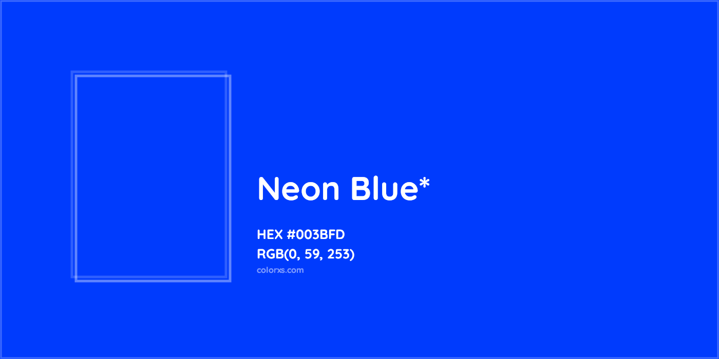 HEX #003BFD Color Name, Color Code, Palettes, Similar Paints, Images