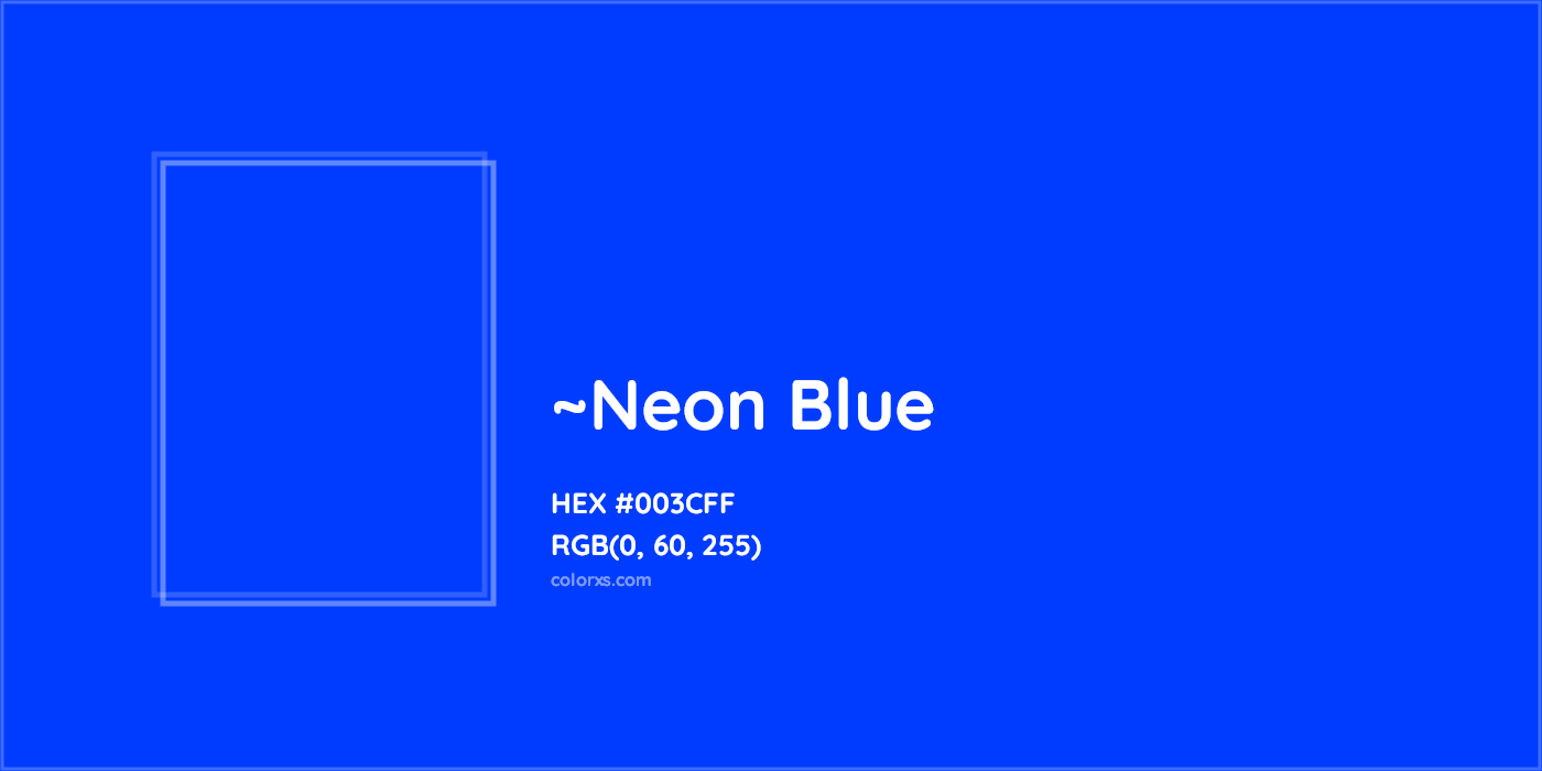 HEX #003CFF Color Name, Color Code, Palettes, Similar Paints, Images