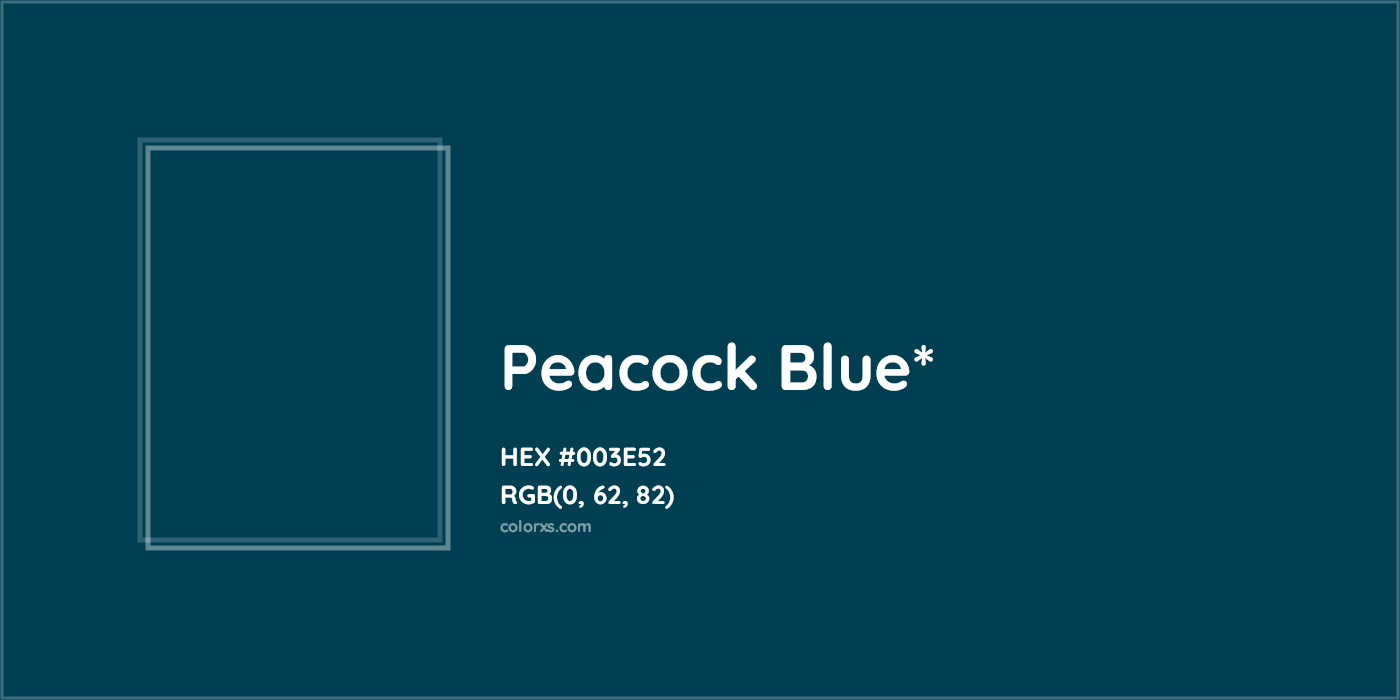 HEX #003E52 Color Name, Color Code, Palettes, Similar Paints, Images