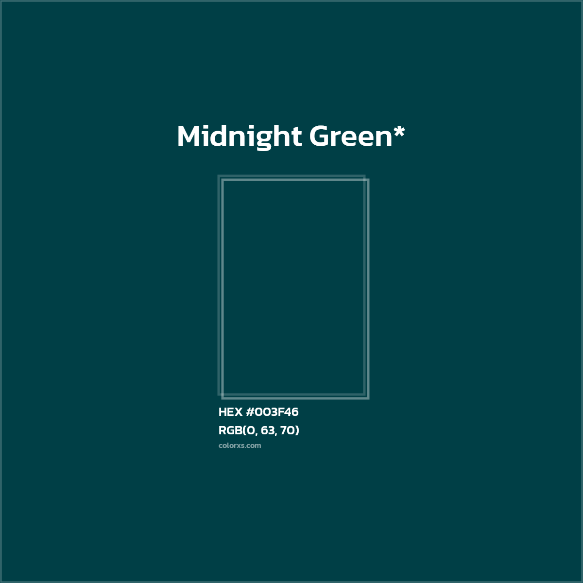 HEX #003F46 Color Name, Color Code, Palettes, Similar Paints, Images