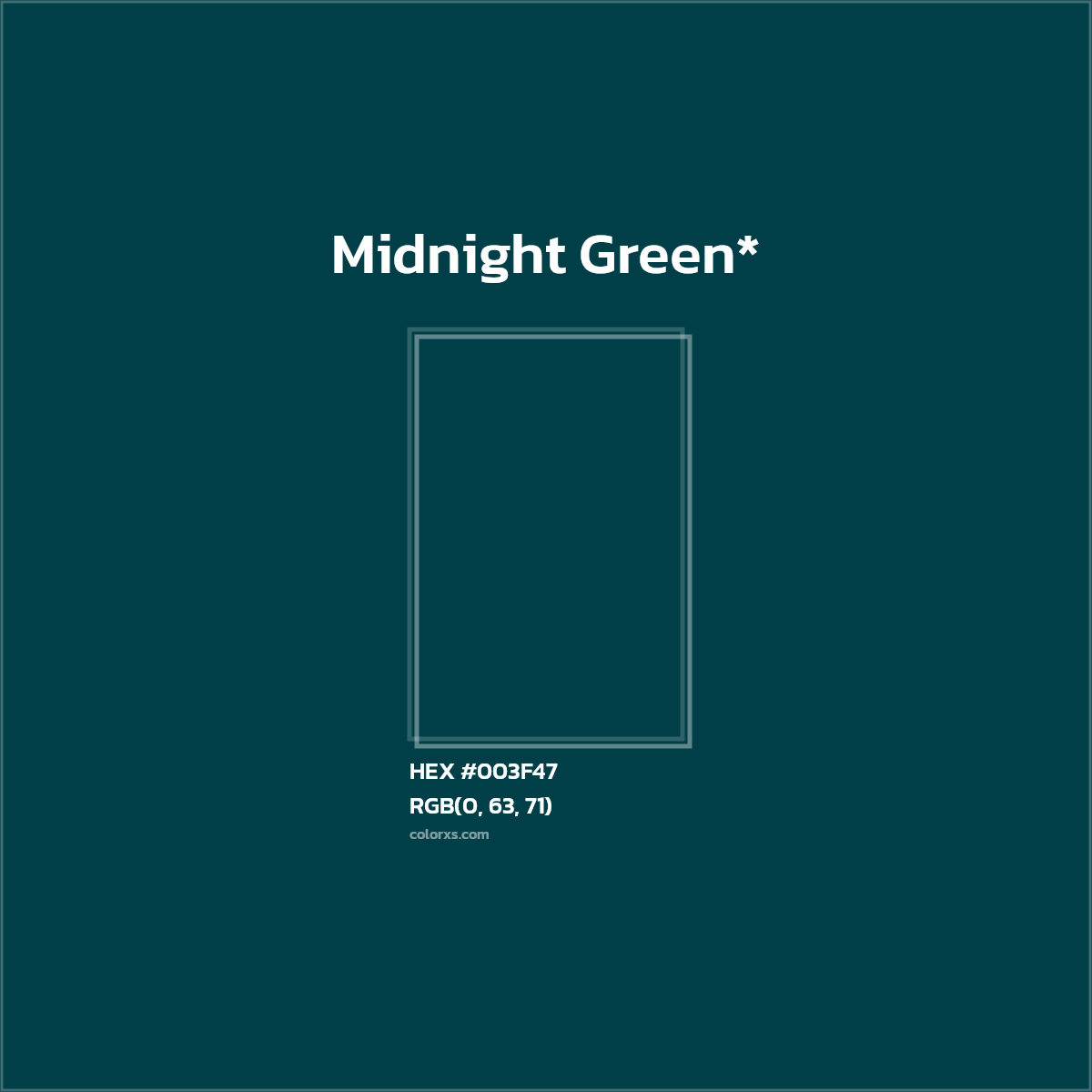 HEX #003F47 Color Name, Color Code, Palettes, Similar Paints, Images