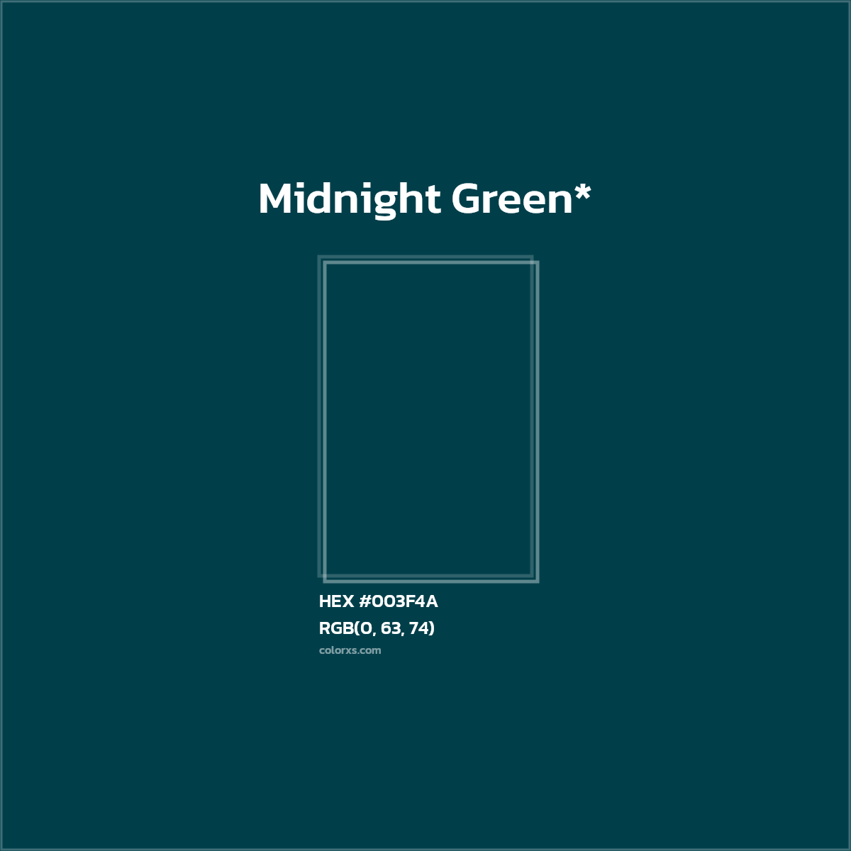 HEX #003F4A Color Name, Color Code, Palettes, Similar Paints, Images