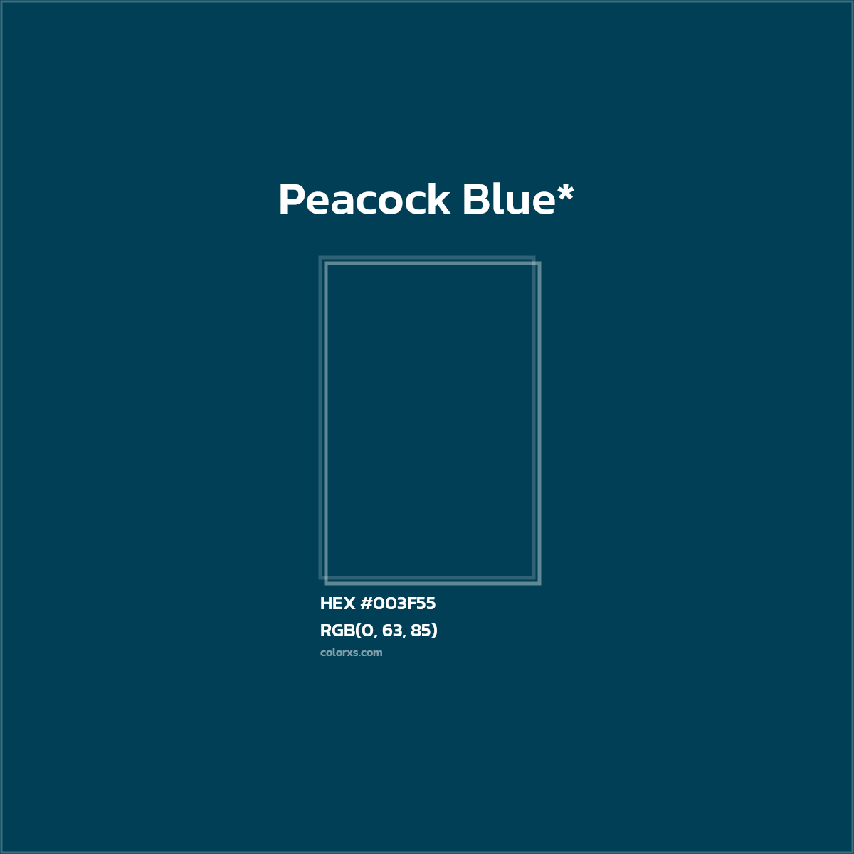 HEX #003F55 Color Name, Color Code, Palettes, Similar Paints, Images