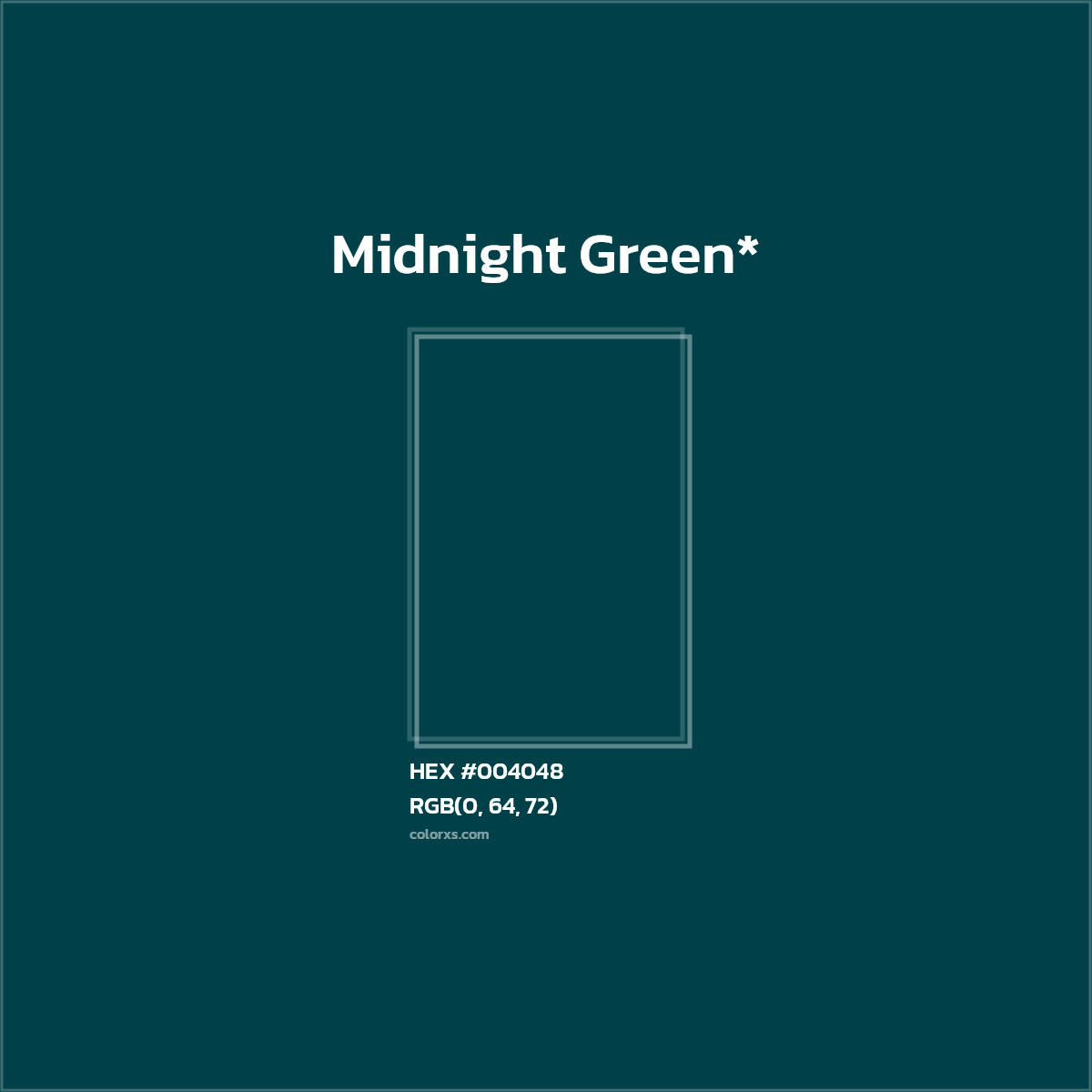 HEX #004048 Color Name, Color Code, Palettes, Similar Paints, Images