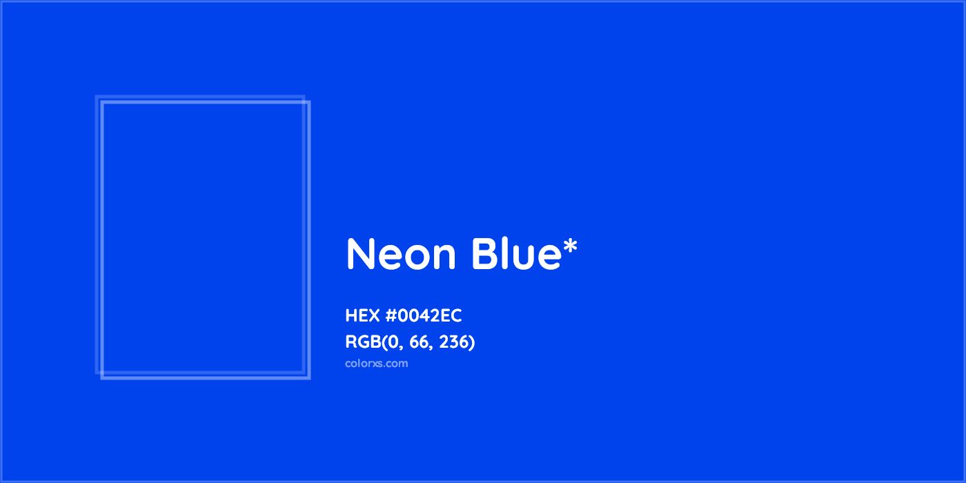 HEX #0042EC Color Name, Color Code, Palettes, Similar Paints, Images