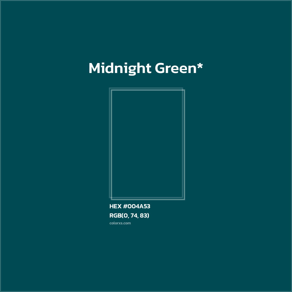 HEX #004A53 Color Name, Color Code, Palettes, Similar Paints, Images