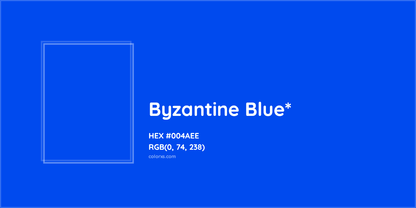 HEX #004AEE Color Name, Color Code, Palettes, Similar Paints, Images