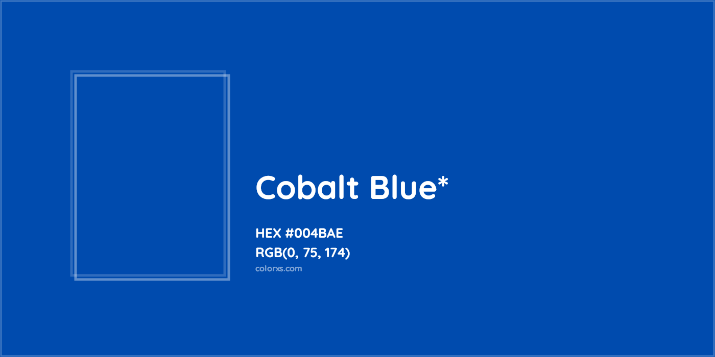 HEX #004BAE Color Name, Color Code, Palettes, Similar Paints, Images