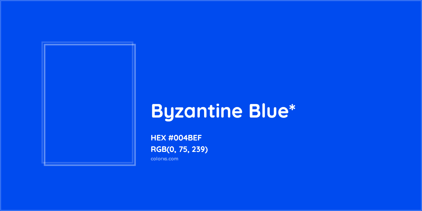 HEX #004BEF Color Name, Color Code, Palettes, Similar Paints, Images