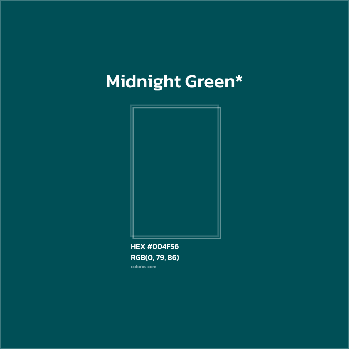 HEX #004F56 Color Name, Color Code, Palettes, Similar Paints, Images