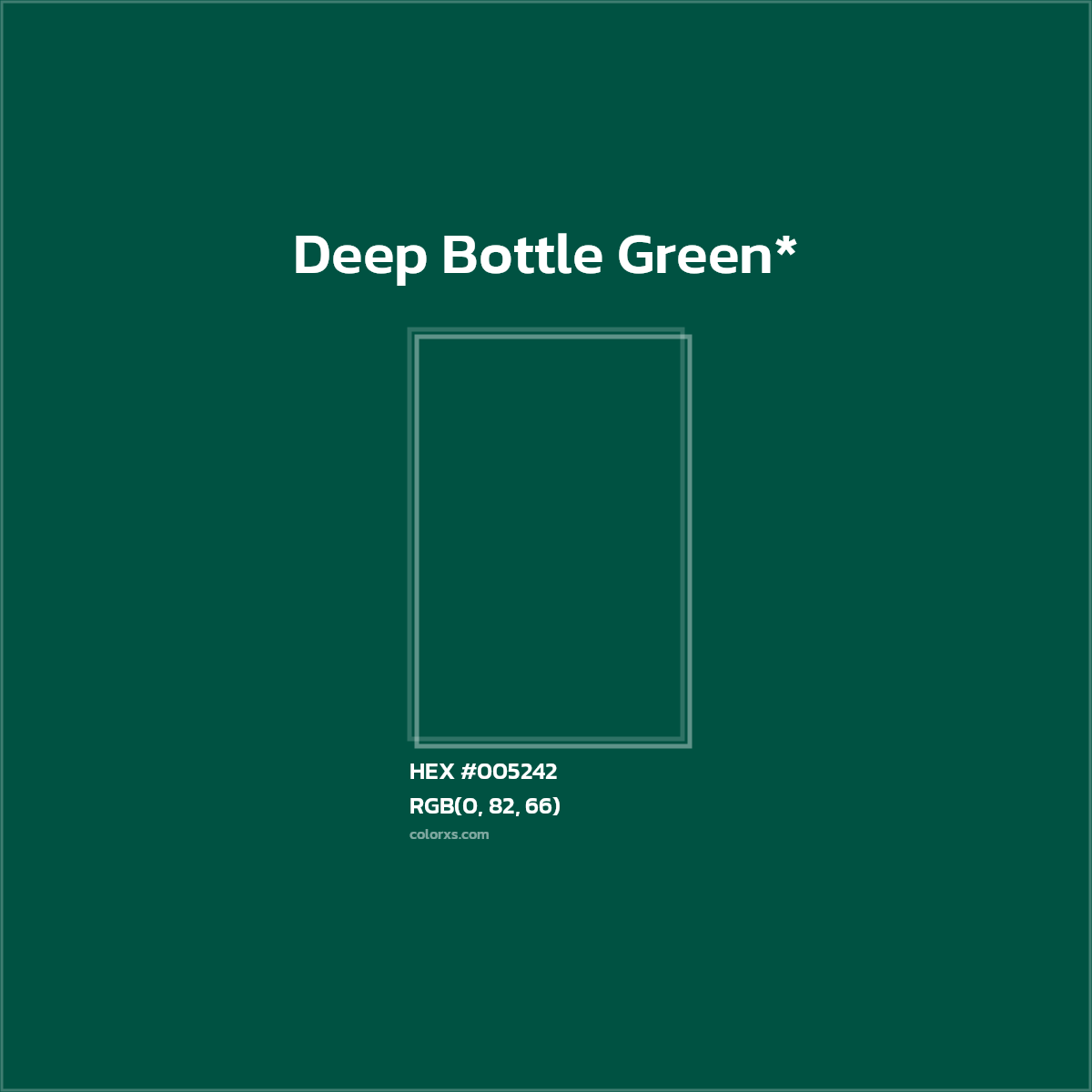 HEX #005242 Color Name, Color Code, Palettes, Similar Paints, Images