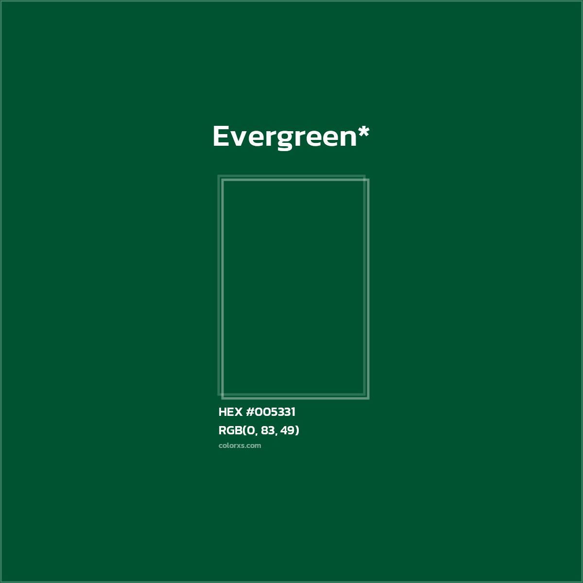 HEX #005331 Color Name, Color Code, Palettes, Similar Paints, Images