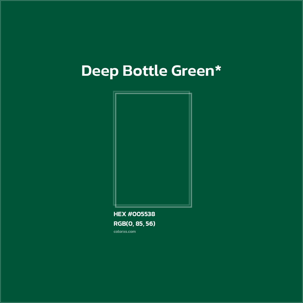 HEX #005538 Color Name, Color Code, Palettes, Similar Paints, Images